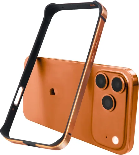 Vista 12 de Funda rígida delgada con marco de aluminio para iPhone 13 Pro, armadura de marco de metal con protección interior suave, protección de borde elevado