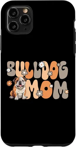 Vista 13 de Funda para iPhone 16 Bulldog Inglés Groovy World's Best English Bulldog Mom