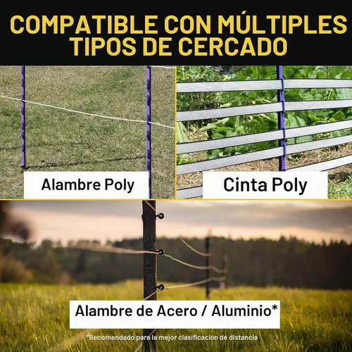 Vista 7 de Zareba ESP10M-Z/Cargador solar para vallas de baja impedancia con alcance de 10 millas.