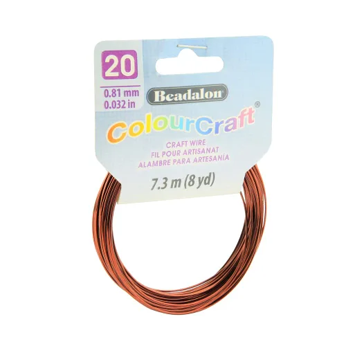 Vista 27 de Beadalon ColourCraft - Alambre para hacer joyas, artesanía pesada, núcleo de cobre estructural, calibre 16, bobina de cobre de 2.3 yardas