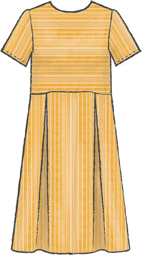 Vista 5 de McCall's Patterns McCall's - Vestido plisado hasta la rodilla para mujer, tallas 6-14, patrón de costura, color blanco