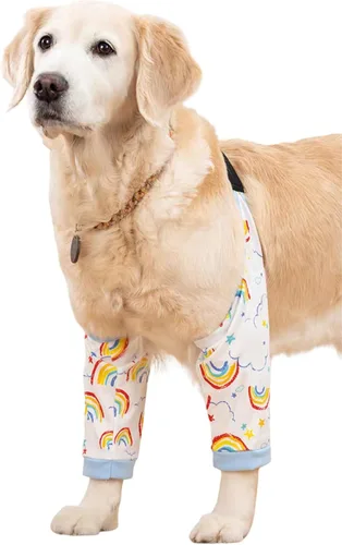 Vista 16 de HDKUW Protector de codo para perros para callos, traje de recuperación para patas delanteras, alternativa al collar de cono para dejar de lamer Gris