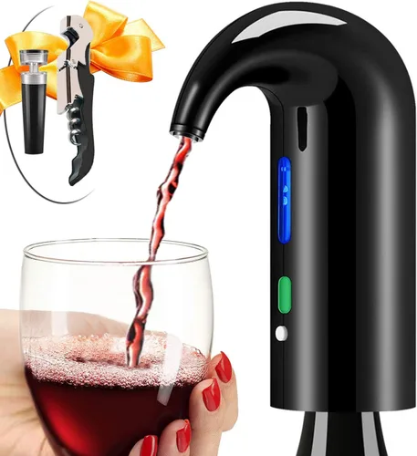 Vista 9 de Aireador eléctrico de vino, bomba dispensadora de vino, vertedor automático de vino, decantador de vino instantáneo, oxigenador de vino de un toque