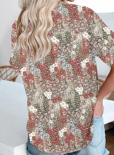 Vista 4 de Magritta - Camisas para mujer, modernas, de estilo casual, ajuste holgado, manga larga, con botones, ligeras, con cuello