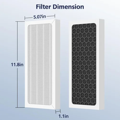 Vista 7 de 2 paquetes de filtros de repuesto mejorados 3 en 1 compatibles con el purificador Hamilton Beach 04383 04384 04386A 04385 HEPA y filtro de carbón