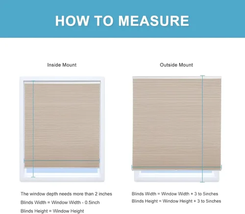 Vista 4 de MYshade Persianas y persianas celulares inalámbricas personalizadas, opacas para oscurecer la habitación, persianas de panal para ventanas