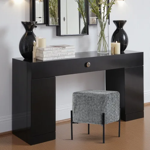 Vista 5 de Get Set - Taburete de pie cuadrado, moderno taburete tapizado, reposapiés, sofá, reposapiés, asiento otomano para sala de estar, dormitorio