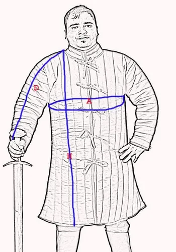 Vista 4 de Disfraces acolchados de Gambeson para el Renacimiento y Cosplay para la época medieval