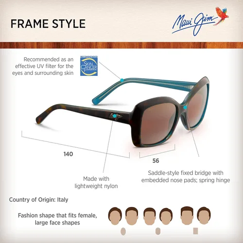 Vista 6 de Maui Jim Gafas de sol polarizadas de moda orquídea para mujer