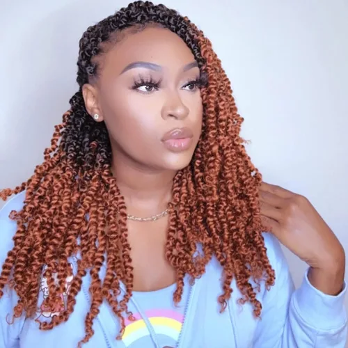 Vista 37 de TOYOTRESS Tiana Passion Twist Hair – 6 pulgadas, 2 piezas de trenzas de ganchillo pretrenzadas color negro natural, extensiones de cabello sintético
