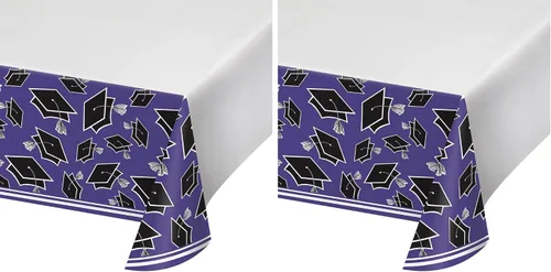 Vista 13 de Creative Converting Mantel de plástico, 54 x 102 pulgadas, azul cobalto (paquete de 3)