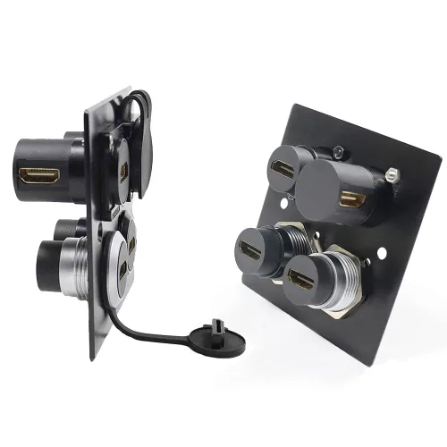 Vista 7 de PENGLIN Acoplador de montaje en panel HDMI 2.0 hembra a hembra de 2 piezas Resolución 4K@60Hz,Compatible con video 3D,Señal de audio y video cero