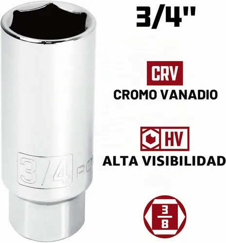Vista 6 de Powerbuilt Juego de bujías de bujía de 5 piezas, 3/8 pulgadas, SAE
