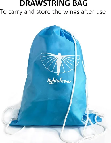 Vista 7 de lightsfever, Alas de hadas grandes iluminadas, blanco frío, alas de isis, disfraz de capa iluminada, alas de mariposa iluminadas, capa LED, alas