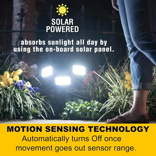 Vista 2 de Bionic Floodlight Deluxe Luz Solar para Exteriores Impermeable Luz de Patio Sensor de Movimiento Luces para Exteriores con Control Remoto Ajustables
