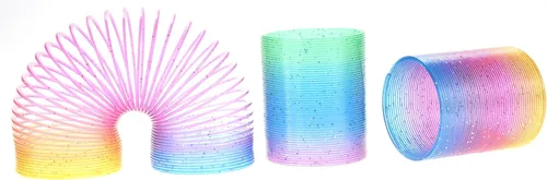 Vista 8 de PowerTRC 12 piezas de juguetes Slinky para niños, bolsas de regalo, arcoíris, Slinky, recuerdos de fiesta, juguete de primavera Slinkies