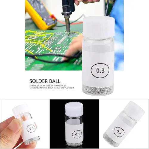 Vista 4 de Bola de soldadura de estaño BGA Reballing calor de soldadura universal bolas de plantilla bola de reballing bola de reballing bola de retrabajo