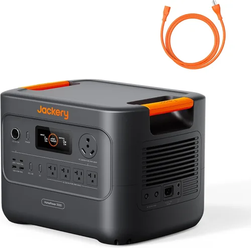 Vista 14 de Jackery HomePower 3000 Estación de Energía Portátil, Salida de 3600W (Pico 7200W), Generador Solar con Batería LFP de 3072Wh, Respaldo Esencial