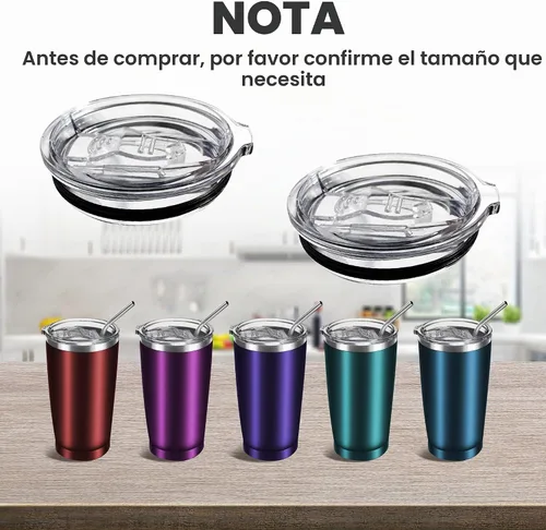 Vista 7 de Tapas de repuesto para vaso de 20 onzas, a prueba de derrames, resistentes a salpicaduras, para boca de taza de 3.25 pulgadas, compatibles con vasos