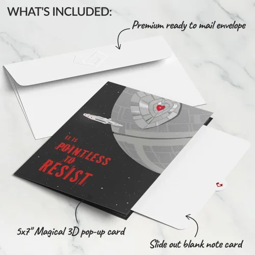 Vista 6 de Lovepop Love Star Wars™ Darth Vader™ - Tarjeta emergente para ella y él - Tarjetas de felicitación 3D para niños, niñas, hombres, mujeres - Be Mine