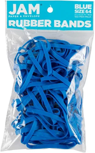 Vista 33 de JAM PAPER Bandas de goma coloridas, tamaño 33, bandas elásticas blancas, 100/paquete Blanco
