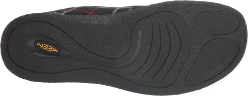 Vista 4 de KEEN Pantuflas Howser 3 Slide cómodas y duraderas para mujer, Cuadros Negros