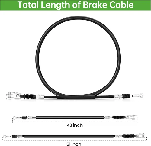 Vista 8 de 10L0L Juego de cables de freno de carrito de golf 2 piezas para Yamaha G8 G14 G16 G19 G20 G22 Gas y eléctrico Reemplaza el lado del pasajero OEM