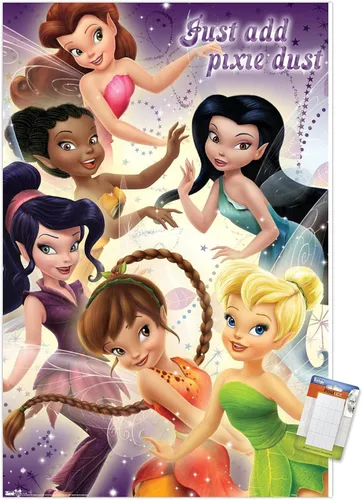 Vista 19 de Trends International Disney Tinker Bell - Póster de pared de hadas, 14.725 x 22.375 pulgadas, versión enmarcada de madera de granero Versión