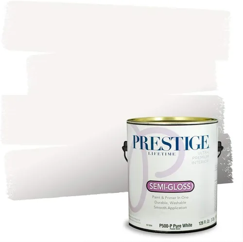 Vista 28 de Prestige Paints - Pintura exterior e imprimación en uno, 1 galón, plano, E500-P-A011GP