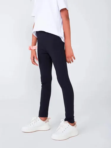 Vista 3 de LUOUSE - Leggings elásticos para niñas, pantalones deportivos para niños, longitud al tobillo, 3 paquetes de 4 a 13 años