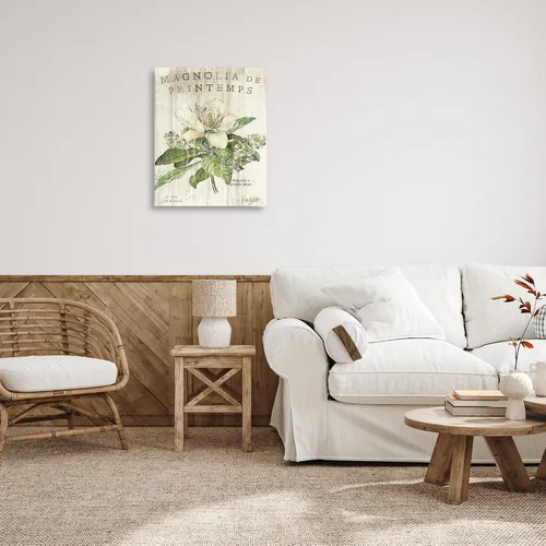 Vista 3 de Stupell Industries Lienzo decorativo para pared, diseño de magnolias francesas en primavera, fabricado con orgullo en Estados Unidos, 24 x 30