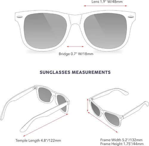Vista 6 de LEICO FASHION Gafas de sol polarizadas retro para niños y niñas de 3 a 12 años inastillables con protección UV para niños pequeños