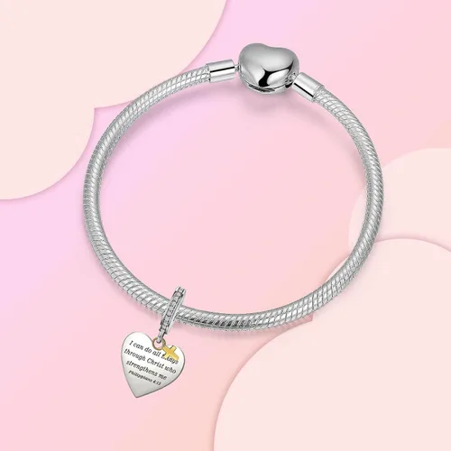 Vista 230 de Abalorios de plata de ley 925 con letras de la A ~ Z, para pulseras, collares, Día de San Valentín, Día de la Madre, joyería regalos para mujeres