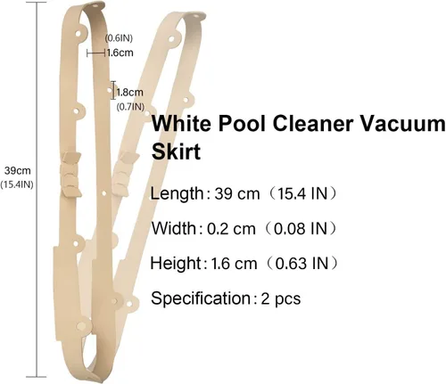 Vista 4 de ATIE Faldón de aspiradora para limpiador de piscina compatible con Pentair Kreepy krauly Great White GW9500 y Dorado 360151 - Falda de aspiradora