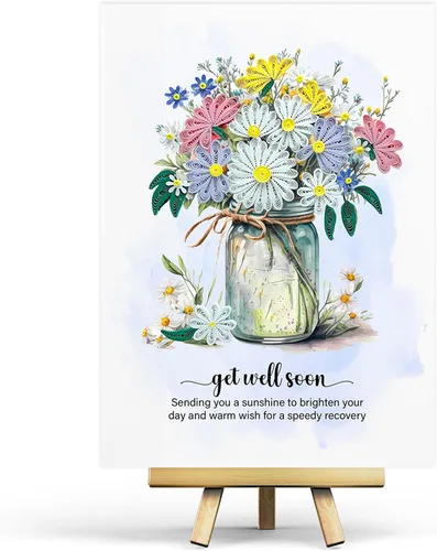 Vista 6 de Tarjeta de felicitación Get Well Soon, tarjeta de flores para recuperarse pronto, tarjeta de recuperación rápida, tarjeta de sentirse mejor, tarjeta