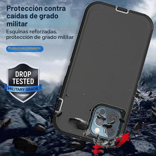 Vista 6 de YmhxcY Funda para iPhone 11 Pro Max, a prueba de golpes, a prueba de caídas, a prueba de polvo, 3 capas, duradera, funda de teléfono de protección