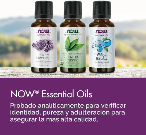 Vista 5 de Aceites esenciales NOW, aceite de menta, esencia de aromaterapia vigorizante, destilado al vapor, 100% puro, vegano, tapa a prueba de niños, 1 onza