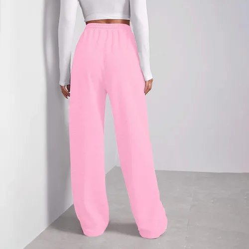Vista 4 de Pantalones deportivos tipo cargo para mujer, holgados, elásticos, holgados, para otoño e invierno, pantalones deportivos ligeros para yoga