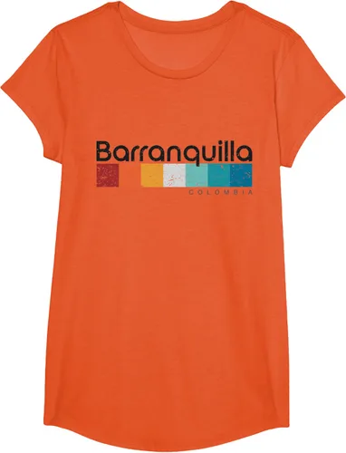 Vista 39 de Barranquilla Colombia - Camiseta de diseño vintage de estilo retro, Blanco, S