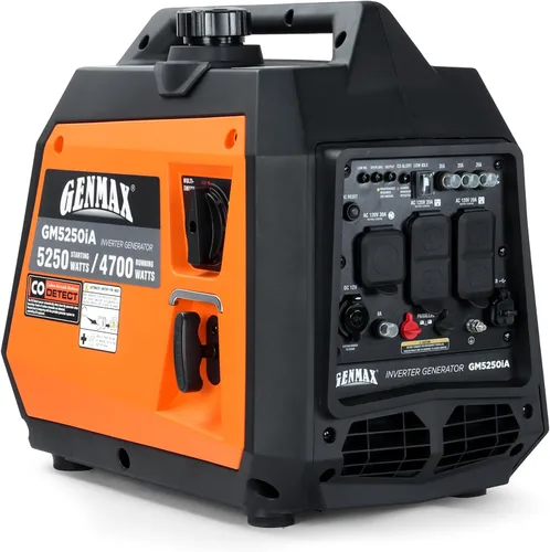 Vista 15 de GENMAX Generador portátil, motor de gas ultra silencioso de 1200 W, cumple con la EPA, función de modo ecológico, ultraligero para uso doméstico