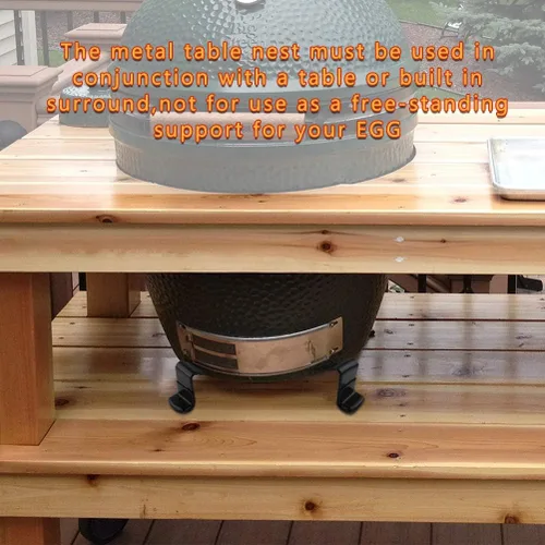 Vista 5 de Kamado - Soporte de mesa nido para huevos verdes grandes, mediano, accesorios para huevos verdes grandes, soporte nido para huevos verdes medianos
