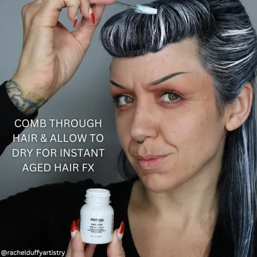 Vista 4 de Mehron Hair White - Pintura temporal para el cabello para vejez SFX