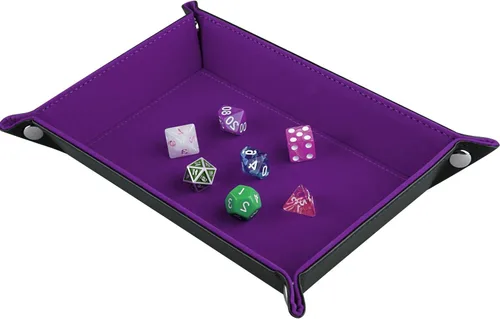 Vista 9 de SIQUK Bandeja de Dados de Doble Cara Plegable Rectangular de Cuero PU y Portadados de Terciopelo Burdeos Bandeja de dados de terciopelo de piel