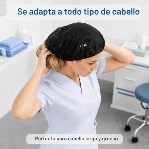 Vista 4 de Disposable Bouffant Caps 24 inches, Hair Nets, for Food Service