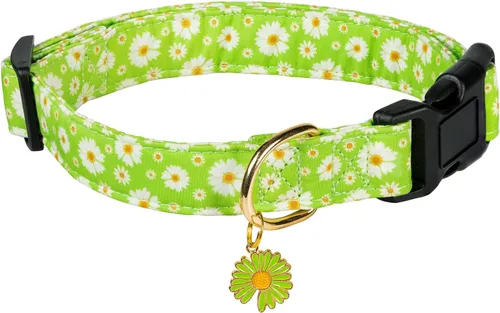 Vista 13 de PREHAI Collar de Algodón Lindo para Perros Pequeños, Medianos y Grandes, Diseño Especial Collar Amarillo Lindo de Abeja para Perros Chicos y Niñas
