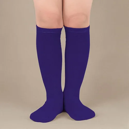 Vista 7 de American Trends Calcetines deportivos para niños y niñas, a rayas, hasta la rodilla, para fútbol, béisbol, sóftbol, para niñas pequeñas