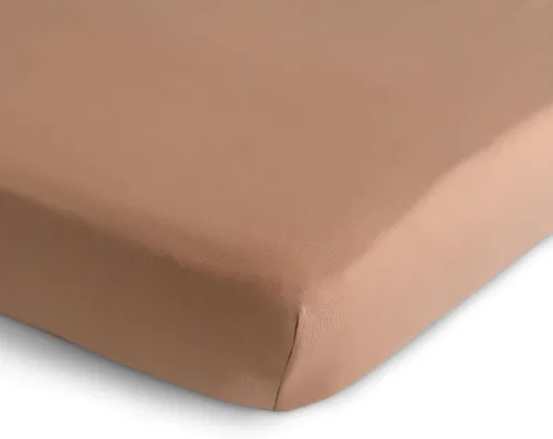 Vista 2 de mushie Sábana pequeña elástica y suave para cuna, ajustable de 24 x 38 pulgadas (natural)