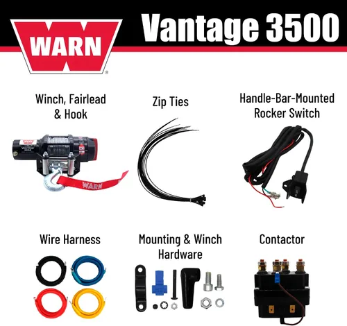Vista 2 de Cabrestante Warn ProVantage 3500-S, 3500 libras Capacidad:, Negro