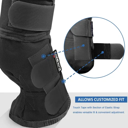 Vista 3 de Harrison Howard Botas para moscas de caballo, ajuste contorneado, protectores de piernas, botas de malla densa con ventilación cómoda y protección