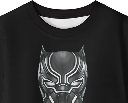 Vista 3 de DJYLBV Boys Superhero Clothes Set 2 Pieces Kids Panther Cartoon Patterns Long Sleeve Tee 4-12 Years